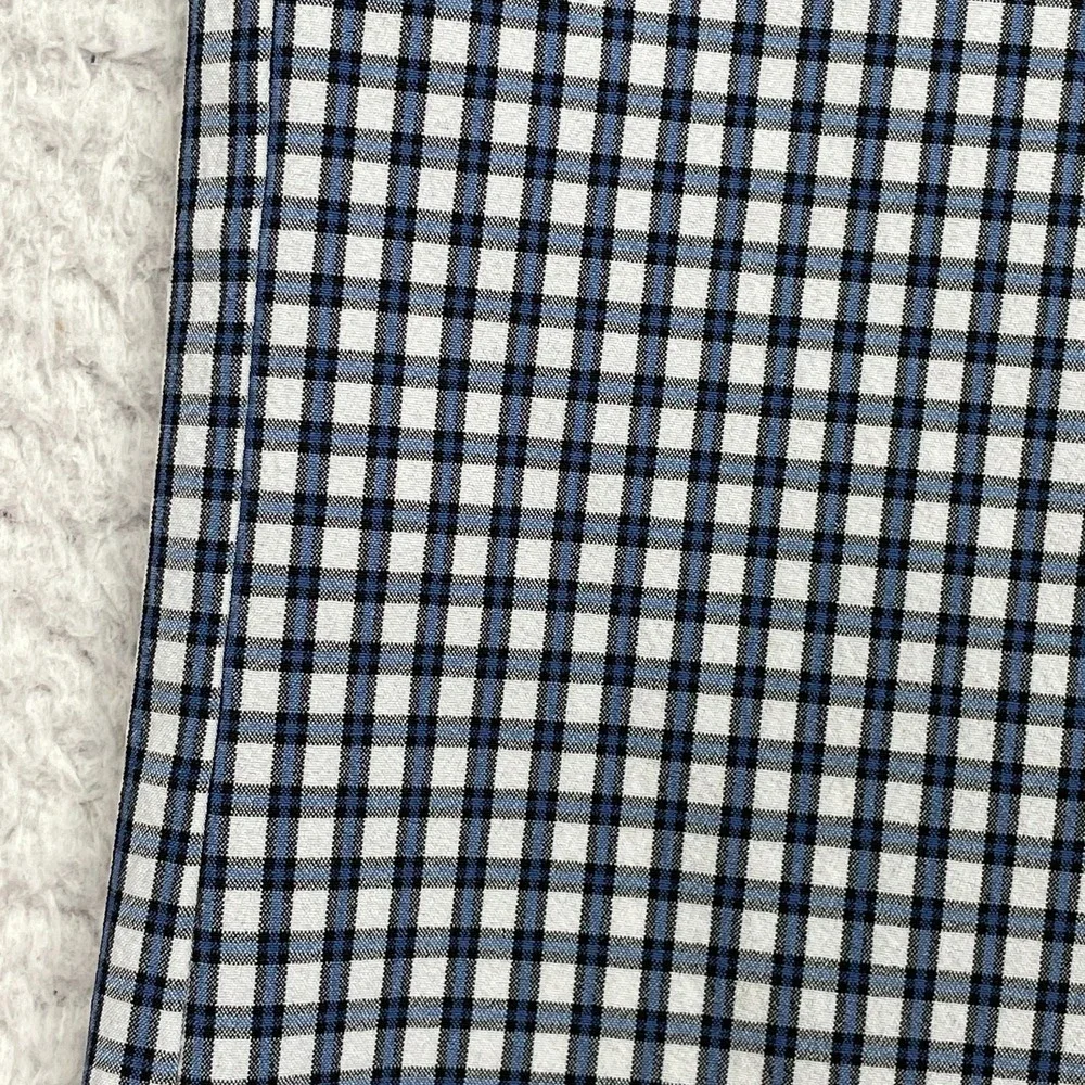 Mizzen Main Leeward XL Standard Fit Performance Dress Shirt‎ Blue white Plaid